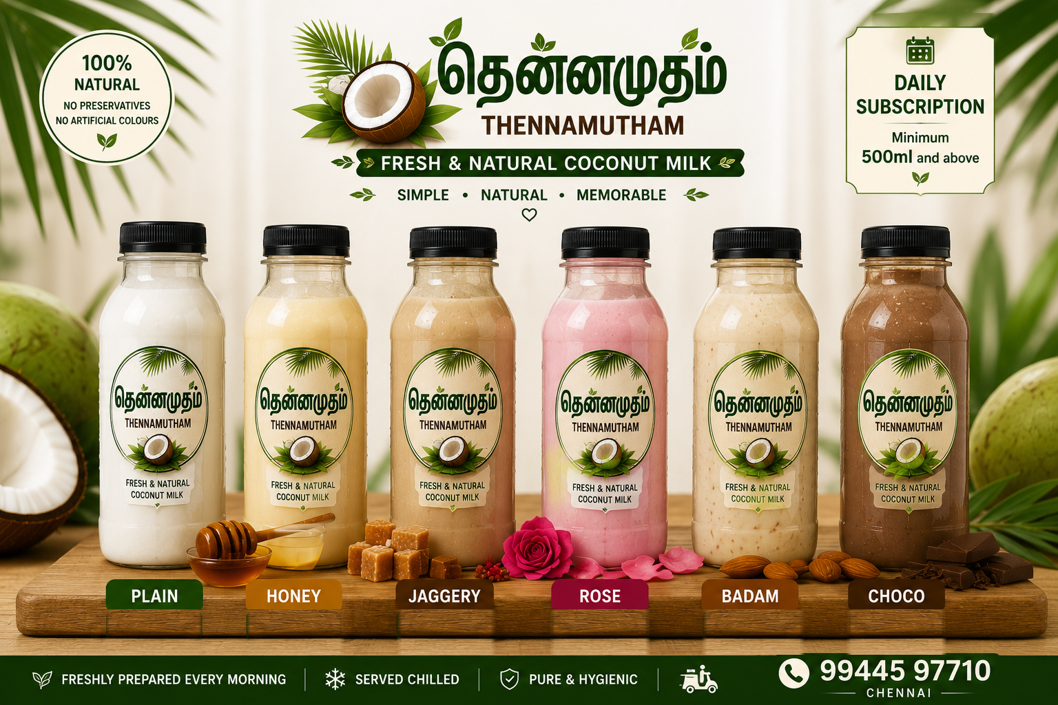 Thennamutham coconut milk flavours