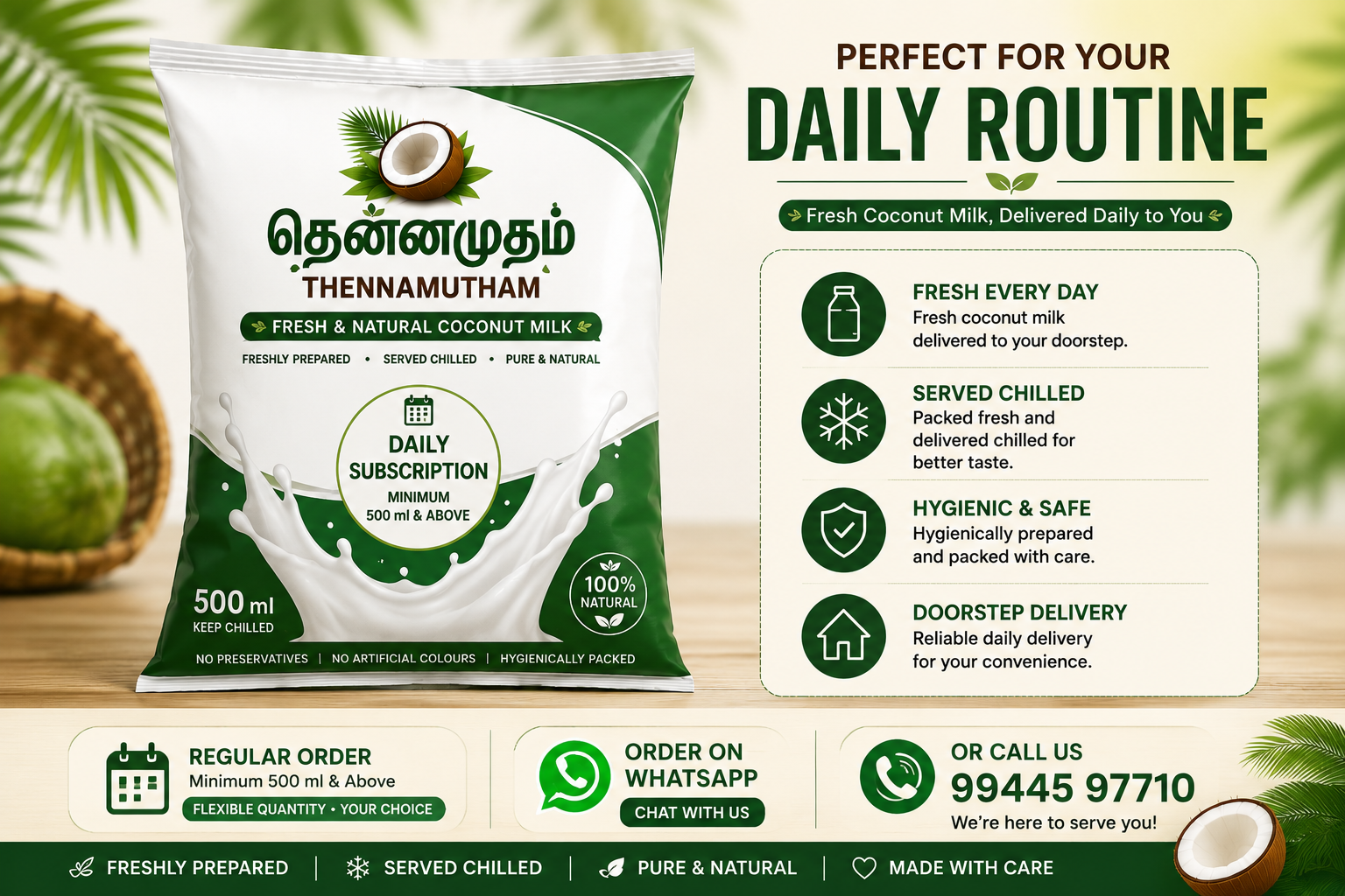 Thennamutham coconut milk daily routine pack